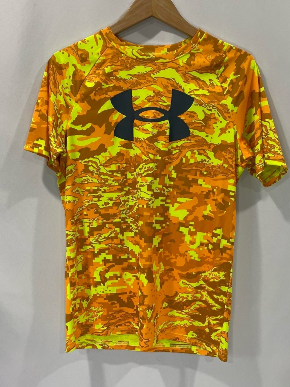 Under Armour Neon Orange & Yellow Camo Short Sleeve Performance Tee